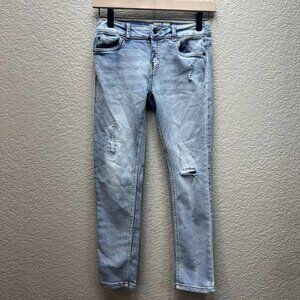 Lucky Brand Girls 10 Authentic Skinny Jeans Distressed Blue Denim